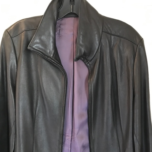 LADIES BLACK LAMBSKIN LEATHER JACKET - Picture 2 of 9